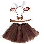 Kids Goat Costume Tutu Set with Ears and Tail
