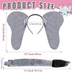 5-Piece Fuzzy Elephant Costume Set for Pets