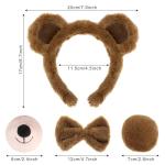 4-Piece Brown Bear Costume Set for Pets