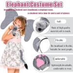 5-Piece Fuzzy Elephant Costume Set for Pets