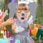 5-Piece Fuzzy Elephant Costume Set for Pets