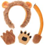 Lion Costume Set for Adults - Ears, Tail, Paws
