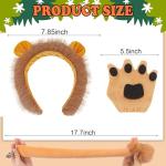 Lion Costume Set for Adults - Ears, Tail, Paws