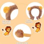Lion Costume Set for Adults - Ears, Tail, Paws