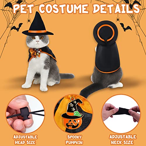 Halloween Cat Costume: Bat Wings & Witch Hat