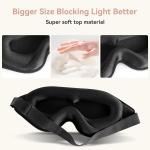 3D Sleep Mask 100% Blackout Black Eye Mask Sleep Blindfold Travel Accessories