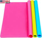 3 Pack Silicone Mat Large Silicone Sheets for Crafts, Liquid, Resin Jewelry Cast