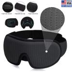 3D Travel Silk Eye Mask Sleeping Soft Padded Shade Cover Rest Relax Blindfold US