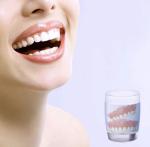 2x Silicone False Teeth Upper & Lower Smile Dental Veneers Dentures False Tooth