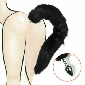 Cosplay Mask Tail Plug Metal Bead Half Cat Party Sexy Spanking Whip Women