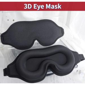 3D Silk Sleep Eye Mask Soft Padded Travel Blindfold
