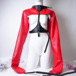 Bare Breasted Hollow Restraint Clothing Leather Adjustable Belt Body Harness SM