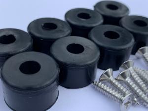 Silicone Cutting Board Rubber Bumper Feet Black Brown Clear Stainless Food Safe