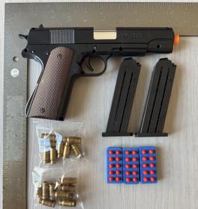 Realistic Toy Gun Colt 1911 Shell Ejecting EVA Foam Blaster Pistol 2 Clips Bonus