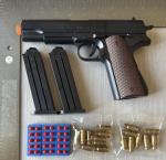 Realistic Toy Gun Colt 1911 Shell Ejecting EVA Foam Blaster Pistol 2 Clips Bonus