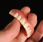 2x Silicone False Teeth Upper & Lower Smile Dental Veneers Dentures False Tooth