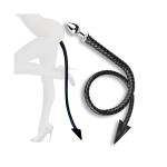 Devil Tail Plug 2-in-1, 42 Inch PU Leather Whip Tail with 3.5cm Metal Butt Pl...