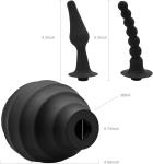 Enema Bulb, Anal Cleaner with 2 Replaceable Nozzles 380ml Silicone Unisex Shower