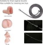 Enema Bulb, Anal Cleaner with 2 Replaceable Nozzles 380ml Silicone Unisex Shower