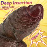 3.7'' Diameter BBC Huge Thick Dildos, 8 Inch Dual Density Realistic Black Big Di