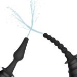 Enema Bulb, Anal Cleaner with 2 Replaceable Nozzles 380ml Silicone Unisex Shower