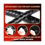 Devil Tail Plug 2-in-1, 42 Inch PU Leather Whip Tail with 3.5cm Metal Butt Pl...