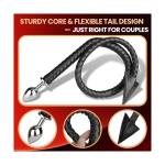 Devil Tail Plug 2-in-1, 42 Inch PU Leather Whip Tail with 3.5cm Metal Butt Pl...