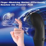 Wiggling Prostate Massager with Beaded Thrusting Ring for Deep Stimulation