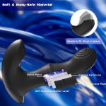 Wiggling Prostate Massager with Beaded Thrusting Ring for Deep Stimulation