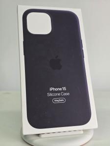 Genuine Apple iPhone 15 Silicone Case w/Magsafe - Black - Open-Box
