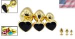 Exquisite Heart Shaped Metal Butt Toys Set - Discreet & Elegant Pleasure