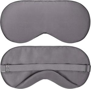 Sleep Mask - Dark Gray, 100% Viscose Derived from Bamboo - Lightweight Eye Mask 