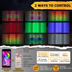 Pair 2FT Spiral LED Fat Whip Light Antenna RGB Chasing For Can-am X3 RZR UTV ATV