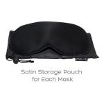 Natural Silk Sleep Mask - Organic Silk Eye Mask For Sleeping - Ultra Soft Black 