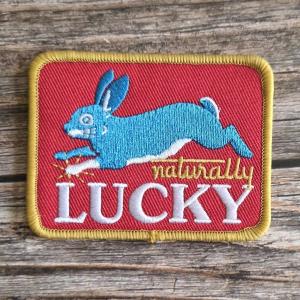 Lucky Rabbit Retro Vintage Style Luck Bunny Iron On Patch