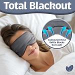 Sleep Mask - Dark Gray, 100% Viscose Derived from Bamboo - Lightweight Eye Mask 