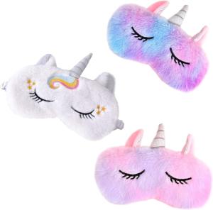 Sleep Mask for Kids Girls,3Pack,Unicorn Sleep Mask,Cute Animal Eye Mask for Prin