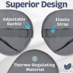 Sleep Mask - Dark Gray, 100% Viscose Derived from Bamboo - Lightweight Eye Mask 