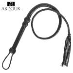 Genuine Leather Bull Whip 3 Feet Long 12 Plaits Heavy Duty Bullwhip Black Whip