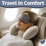 Sleep Mask - Dark Gray, 100% Viscose Derived from Bamboo - Lightweight Eye Mask 