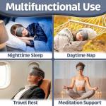 Sleep Mask - Dark Gray, 100% Viscose Derived from Bamboo - Lightweight Eye Mask 