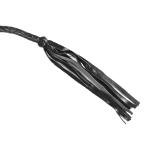 Genuine Leather Bull Whip 3 Feet Long 12 Plaits Heavy Duty Bullwhip Black Whip