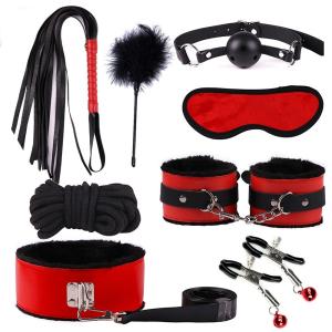 Bondage Couples Love Aid Straps BDSM Belt Handcuffs Ankle Cuffs 8 pieces