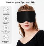 Silk Sleep Mask for Women Men, Mulberry Silk Eye Sleeping Mask & Blindfold with