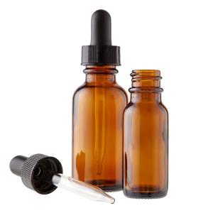 2oz Amber Glass Bottle with Black Dropper - Choose Your Quanity