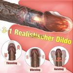 Thrusting Dildo Realistic Lifelike Real Dong Suction Cup for Women use Lubricant