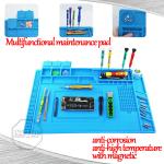 Phone Repair Silicone Pad Magnetic Work Mat Screwdriver Pad for IPhone X 8 7 6