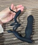 Cordless Prostate Massager Male Waterproof Remote-Vibrators