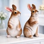 Ceramic Easter Bunny Figurine Rabbit Statue 12'' Farmhouse Decor 1 PCs RANDOM