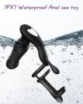 Cordless Prostate Massager Male Waterproof Remote-Vibrators